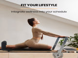PROFLEX Wooden Pilates Reformer Machine, Stretch Bed with box and jump board accessories V219-PILWODPFW7BA