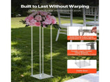 Wedding Flower Stand, 10PCS 80cm Column Flower Stand, Floral Stands with Acrylic Laminate, V952-HLHJLFT10J806TMWQ001V0