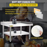Stainless Steel Equipment Grill Stand, 152x76x61 cm Stainless Table, Grill Stand Table with V952-SBSKTBD6030INLDMMV0