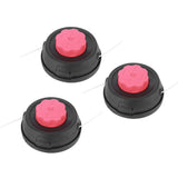 3Pcs/Box Universal Lawn Mower Trimmer Head with Trimmer Line Replacement Garden AccessoryH16 Black V1294-YM0901-3111200151312