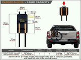 Heavy-Duty Pickup Tailgate Bike Pad with Cushion Layer, Scratch-Proof Protective Cover for Outdoor V1341-ZY-CARBAGS8-B