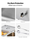 Commercial Food Warmer, 1500W Electric Stainless Steel Steam Food Warmer with Lid, 4-Pan Fast V952-SYSPBWQPTK41SB7R9002V3