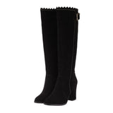 1 Pair Stylish Black High Heel Boots for Women with Breathable, Skin-Friendly Comfortable Material V1192-AZ-W-27393