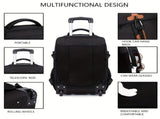 Travel Backpack With Wheels Convertible Backpack Rolling Backpack Australia - Black - Size Routine V1347-127-90232-BLK-ROUTINE