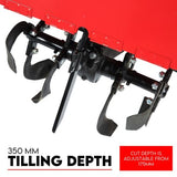 212CC Tiller Cultivator 4 Blades Rotating Tines Power Rotary Hoe Handheld V379-TILLRCTR007001