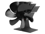 6 Blades Heat Powered Stove Fan Self Starting High Temperature Resistant Fireplace Fan LT385 4 Black V1294-YM3113220250411-0421