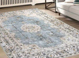 Marlow Floor Rug Short Pile Washable Vintage Carpet Soft Plush Non Slip 160x120 FR2040-160X120