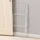 Mini Double-Wing Floor-Standing Folding Clothes Drying Rack-White V1161-108767