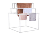 8 Bar Freestanding PVC Towel Rack Outdoor Pool Towel Holder Stand for Hot Tub Bathroom Spa White V767-VVR-PTMJJJXBS8GCN52QDV0