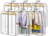 Clear Garment Bags for Hanging Clothes & Travel - Long Plastic Clothes Cover for Suit, Coat, Dress, V1366-AZ2-W-18288