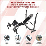 Multi Station Home Gym Weight Bench Press Leg Equipment Set Fitness Exercise V63-834321