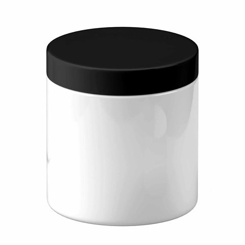 5x 200g Plastic Cosmetic Jar + Lids - Empty White Cream Container V238-SUPDZ-40114279809104