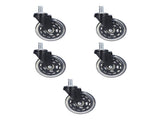 5 Pcs Chair Rotate Wheel 3in 360 Degree Noise Free Scratch Resistant Straight Chair Caster for V1294-YM0715-3116220006511