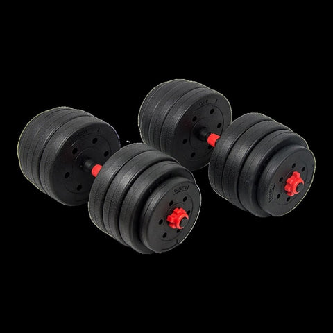 40kg Adjustable Rubber Dumbbell Set Barbell Home GYM Exercise Weights V63-834281