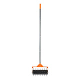 Rolling Lawn Aerator, 410mm Manual Push Aerator Roller with 42 Spikes & 60 in Long Handle, Fillable V952-STJCPQQGTS15QOZLO001V0
