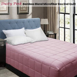 Shangri La Bamboo Blend Microfiber Box End Quilt Dusty Pink King Single V442-KIT-QUILT-BOXEND-DUSTYPINK-KS