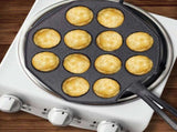 SOGA 2X 18CM Cast Iron Takoyaki Fry Pan Octopus Balls Maker 12 Hole Cavities Grill Mold ZPAIB2X2
