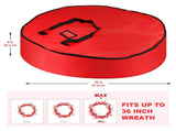 91x20cm Household Christmas Wreath Storage Bag with Handle Waterproof Dustproof Xmas Wreath V1294-YM0717-10036091