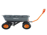 Dump Cart, Poly Garden Dump Cart with Easy to Assemble Steel Frame, Dump Wagon with 2-in-1 V952-SLZXTC1500B0FP7ZKV0