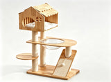 Natural Solid Wood Eco Cat Tree V1408-B01