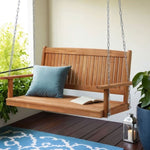 Gardeon Porch Swing Chair With Chain Outdoor Furniture Wooden Bench 2 Seater ODF-B-SWING-TK