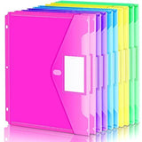 24Pack Binder Pocket, Super Heavyweight Plastic Binder Folders Tight Closure Folders with Pockets V1107-120-32743-MLT-24PACK