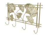 Wall Coat Rack Gingko Leef Design Premium Metal Sturdy Durable Elegant Style Fashionable Wall V1294-YM0714-3115210287211