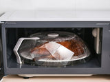 Geometric Microwave Splatter Cover Food Plate Lid with Steam Vents Handle Dustproof for Tray Pan V1294-YM0716-3117220110612