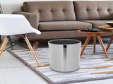 Space Saving Plated Silver Stainless Steel Trash Bin Ideal for Cabinets and Counters V1369-AZ3-W-09018