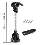 Marine Fish Finder Transducer Mount Bracket with Quick Release Base, 180&deg Adjustable Aluminum Pole V1341-ZY-5265GPAN-SILVER