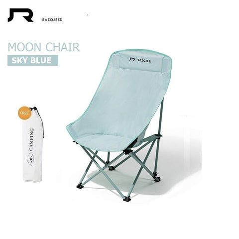 RAZOJESS Enlarged Moon Chair for Outdoor Camping Fishing Picnic Green V255-MOON-LC-GR