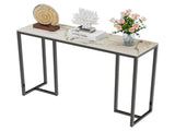 Exquisite Water Ripple Marble Console Table Bar Table w Thicken Stable Metal Leg V767-JJ-XZ181-XNE