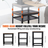 Planer Stand, 100 lbs /5 kg heavy loads, Three-Gear Height Adjustable Thickness Planer Table,with V952-YBJDZDSDUDHZHVJHWV0