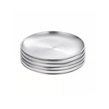 SOGA 17cm Premium Silver Grilling Plate Durable Heat Resistant Perfect for BBQs and Outdoor Cooking VICPLATE52