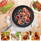 SOGA Stainless Steel Fry Pan 24cm Frying Pan Induction FryPan Non Stick Interior FRYPANNS2870A24CM