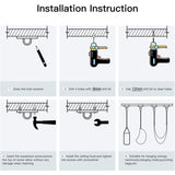 Stainless Steel Ceiling Mount, 500kg Capacity, 180&deg Rotation, Suspension V1237-ZY-203-4345