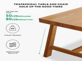 1.8M Solid Wood Dining Table Square Dining Table Dining Table Kitchen Furniture V488-DNTB-L