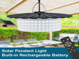 Solar Pendant Lights with Remote Control Human Body Sensor 5 Modes 3 Timing Dimmable Outdoor IP65 V1294-YM0901-H49253