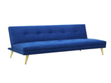 Levede Sofa Bed Convertible Velvet 3 Seater SOFABED1006-BL