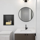 336 x 336 x 101mm Shower Niche Single Shelf Organizer No Tile Needed in Black V63-900671