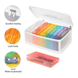 4x6 Inch Photo Storage Boxes Photo Case with Handle, 10 Inner Plastic Photo Keeper, Scrapbook V1192-AZ-W-17724
