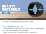 6 Inch Sewer Cleanout Cap,Steel Mechanical Test Plugs, Drain Expansion Pipe Cover for Outdoor Most V1370-AZ4-10181