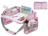Keezi Kids Travel Tray Car Seat Lap Desk Portable Car Desk Organiser for Car & Airplane Pink KTT-44-PK