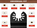 159 PCS Oscillating Saw Blades with Sandpaper, Universal Titanium Multitool Blades for V1258-DP02-C-609