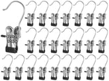 100PCS Boot Clips with Hooks, Stainless Steel Multipurpose Clothes Pins, Boot Hanger Clips for V1369-AZ3-W-08567