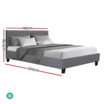 Artiss Bed Frame Double Size Grey NEO BFRAME-E-NEO-D-GY-AB