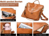 Backpack Purse for Women, Shoulder Handbag Sets with Zipper Strap Satchel for Daily Travel V1366-AZ2-W-03632