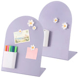 2PCS Desk Message Boards, Desktop Memo Boards with Metal-gripping Pen Holder & Flower Pins, V1192-AZ-W-18413