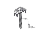 Fence Staples, 304 Stainless Steel Fence Nails for Softwood, Reusable Wire Fence Staples Screws for V1192-AZ-W-1045