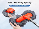 Car Wash Brush with Long Handle, 45.3in Microfiber Car Mop, Telescopic Cleaning Tool for Auto, V1366-AZ2-W-16789